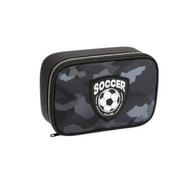 Imagem de Estojo Box Escolar Futebol e Basquete Meninos Bolsa Lápis - Seanite, P