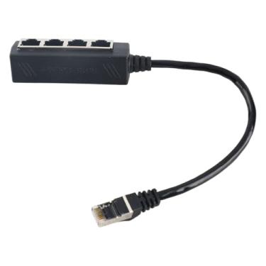 Imagem de Irfora Adaptador Divisor RJ45 1 a 4, Transmissão Suave, Excelente Adaptador de Cabo de Rede de Conexão, para Cabo de Rede CAT7 Com Núcleo Banhado a Ouro, Aplicável a Todas As Redes,