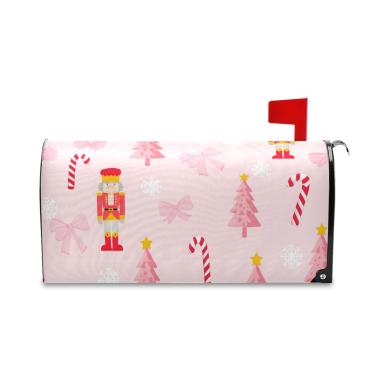 Imagem de Burbuja Capa magnética para caixa de correio, árvore de Natal, quebra-nozes decorativa, capa de caixa de correio para decoração de jardim e quintal, tamanho grande 52,8 x 64,5 cm