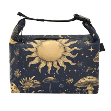 Imagem de STAYTOP Lancheira de sol e lua com fivela de alça, lancheira isolada para meninos e meninas, lancheira térmica para trabalho escolar