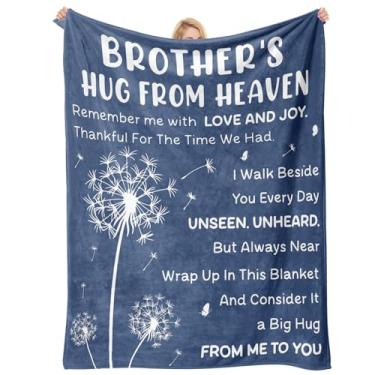 Imagem de Presentes de memorial para perda de irmão - cobertor abraço do céu, presentes de simpatia pela perda do irmão, presente de luto de aniversário, um presente para expressar simpatia, condolências
