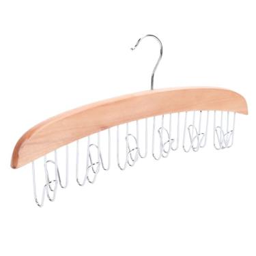 Imagem de GLOGLOW Cabide de Cinto, Organizador de Gancho Giratório de Madeira para Cintos, Lenços, Rack de Armazenamento de Armário Com Economia de Espaço para Quarto, Dormitório, Apartamento, Suprimentos de