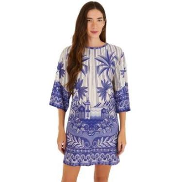 Imagem de Vestido T-Shirt Big Farm Rio Estampado Afeto Tropica-Feminino