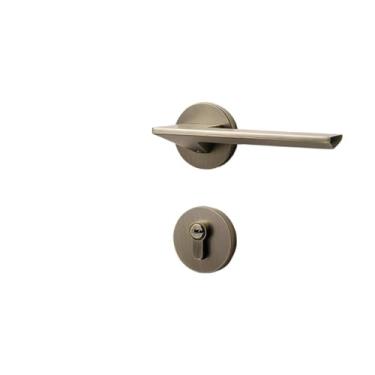 Imagem de Fechadura de porta de quarto fechadura magnética silenciosa interior bronze quarto de casa fechadura dividida de porta de madeira (fechadura magnética)