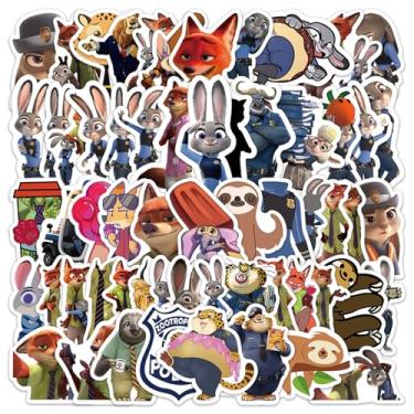 Imagem de 60 adesivos de anime, adesivos fofos de desenhos animados para crianças, adequados para água, telefones, garrafas, guitarra, laptops e muito mais.