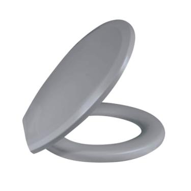Imagem de Assento Sanitário Almofadado Universal Oval | Tampa de Vaso Sanitário Econômica | Assento Sanitário Confortável(CLASSIC CINZA ESCURO)