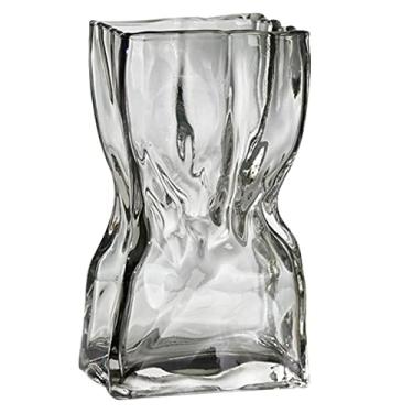 Imagem de Ornamentos vaso ornamento criativo vidro bonito vaso de arranjo de flores aquáticas recipiente decorativo para sala de estar, mesa de jantar, quarto, cabeceira vaso de flores (cor: transparente