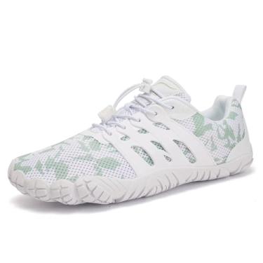 Imagem de WateLves Sapatos aquáticos para homens e mulheres, bico largo, meia aquática de secagem rápida, uso ao ar livre, esportes, natação, praia, piscina, caminhadas, surfe, caminhada, Branco, 6.5 Women/5