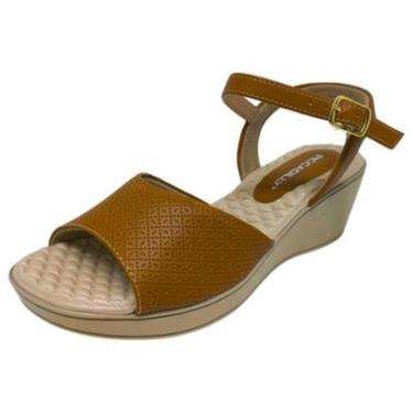 Imagem de Sandalia Feminina Anabela Salto Baixo Conforto Piccadilly-Feminino