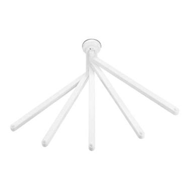 Imagem de 3FLQOOPP Aquecedor de toalhas de aço inoxidável com 5 braços para banheiro, suporte de toalha, suporte de toalha, secagem polida, montagem na parede, toalheiro para banheiro e chuveiro