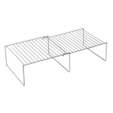 Imagem de Organizador Armário Prateleira Aramado Extensível de Apoiar Suporte Co