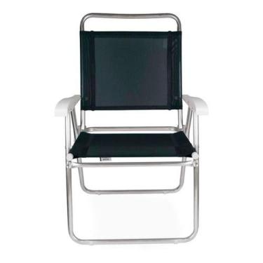 Imagem de Cadeira De Praia Anatomica Resistente Mor Suporta Até 120kg, Preto