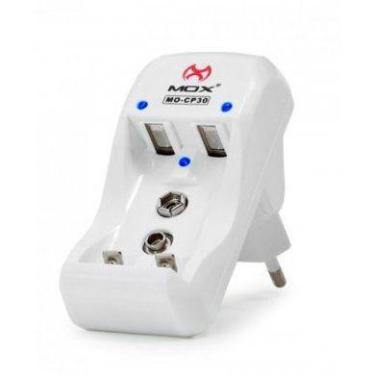 Imagem de Carregador De Pilhas Aa Aaa Bateria 9v Mox Bivolt Cp30