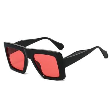 Imagem de Óculos de Sol UV400 - Tamanho Grande com Estampa de Leopardo Degradê Estilo Punk para Homens e Mulheres, Ideais para Esportes ao Ar Livre, Corrida e Ciclismo, nas Cores Preto e Vermelho