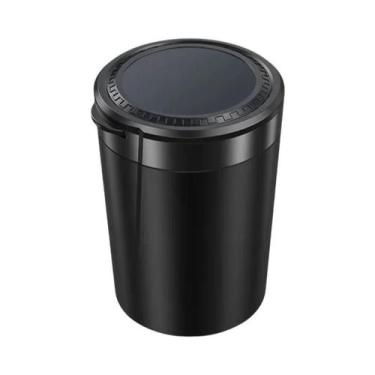 Imagem de Cinzeiro Portátil LED Sem Fumaça Com Revestimento Metálico Removível E