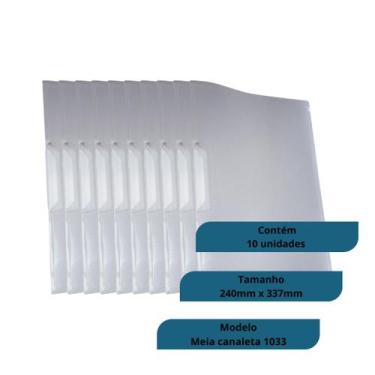 Imagem de Pasta Meia Canaleta Ofício Cristal C/10 unidades - ACP