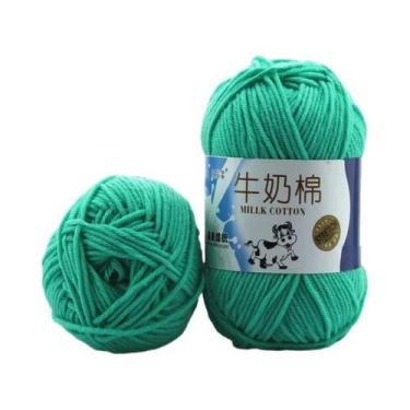 Imagem de 100g 2 Peças De Fio De Algodão Leite Para Crochê E Tricô Para Suéter, 