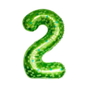 Imagem de Balões Gigantes Verdes De 40 Polegadas Com Números De 0 a 9 Para Decor