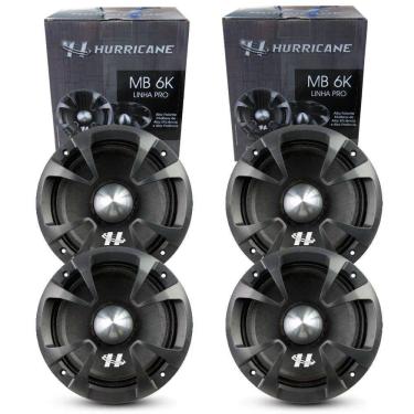 Imagem de 2 Pares Alto Falante MidBass Hurricane Pro MB 6K 700W 8 OHMS