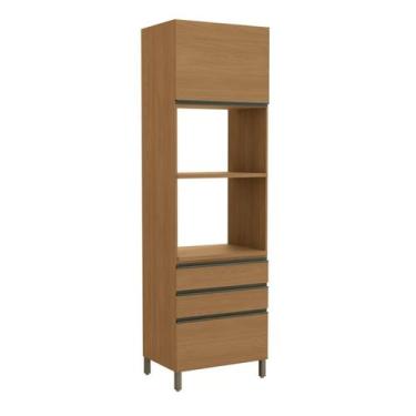 Imagem de Armário de Cozinha Torre Quente 70cm 1 Nicho com Pés Maxxi Canela Kapp