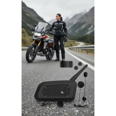 Imagem de Intercomunicador Moto 6 Riders Água 800m HD Noise Cancelling - Congrat