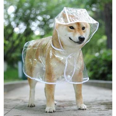Imagem de Capa de chuva para cachorro e gato Tamanho:M peito 52-58CM (5.5-7kgs) 