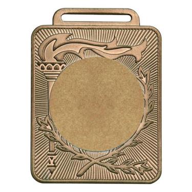 Imagem de Kit Com 10 Medalhas Vitória Lisa 50600 50x60 MM Com Fita, Bronze