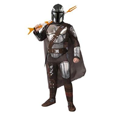 Imagem de Star Wars The Mandalorian Adult Halloween Costume XL X-Large (40-42) Jumpsuit/Belt/Bandolier/Cape/Mask