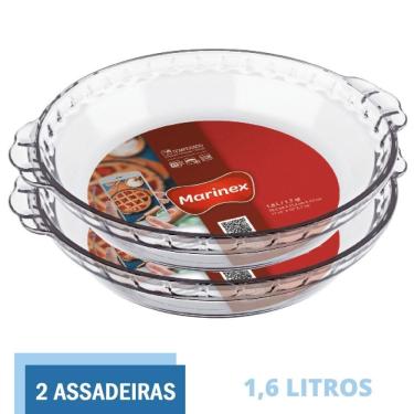 Imagem de Forma Filetada 1,6L Travessa Vidro Temperado Marinex - 2 Un