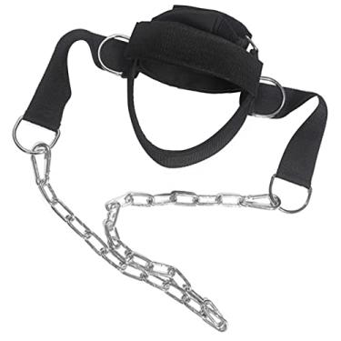 Imagem de SM SunniMix 1 peça de cabeça pescoço arnês equipamento ajustável suporte forte preto cinta exercício para levantamento de peso musculação, musculação, boxe, academia,