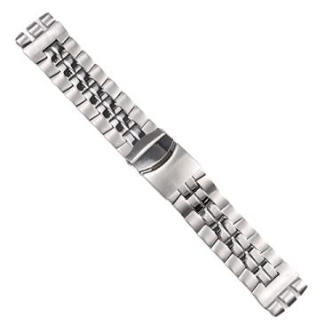 Imagem de JWTPRO Pulseira de relógio clássica de aço inoxidável de prata sólida de 26 x 24 mm para pulseira de relógio Swatch pulseira masculina acessório de metal