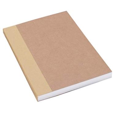 Imagem de Caderno em branco A5 caderno de esboços de 14,7 cm x 21 cm, 100 folhas, papel grosso de 100 g/m² e capa Kraft, ótimo para esboçar, escrever e recargas de diário