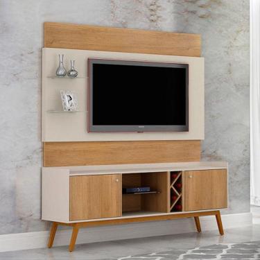 Imagem de Rack Bancada Rio de Janeiro e Painel Turim Para Tv Até 60" Valdemóveis