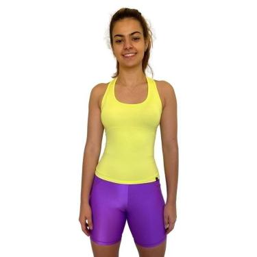 Imagem de Regata Feminina Fitness Amarela Bela