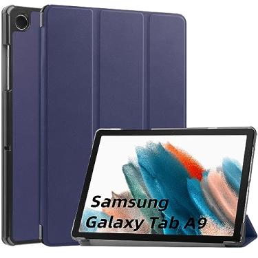 Imagem de Capa protetora para tablet Compatible With Samsung Galaxy Tab A9 Plus Case 11inch Tri-Fold Smart Tablet Case,Hard PC Back Shell Slim Case Multi- Viewing Angles Stand Hard Shell Folio Case Cover with A