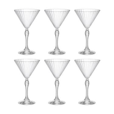 Imagem de Jogo de taças martini em vidro Bormioli Rocco America'20s 245ml 6 peças