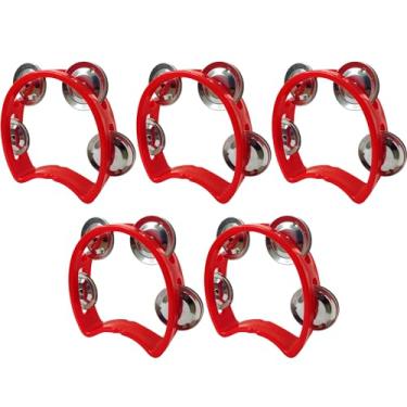 Imagem de Kit 5 Pandeiros Meia Lua Infantil Vermelho New York