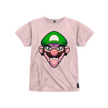 Imagem de Camiseta Infantil Algodão 30.1 Estampada Confortável Bigode Verde Rosa 16