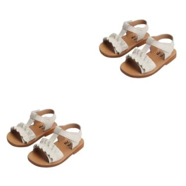 Imagem de LIFKOME 2 Unidades sandálias decorativas de renda calçados para meninas sapatinho bebe sandália de verão sandálias para meninas sandália menina antiderrapante sandálias de menina pu filho