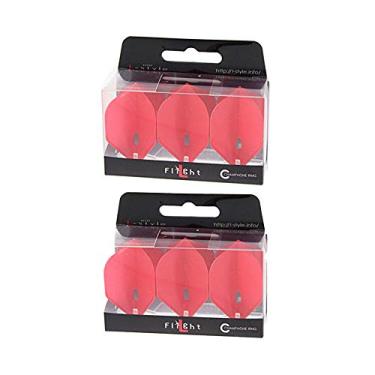 Imagem de LSTYLE Voos de Dardo: Pacote com 2 Voos de Dardos de Formato Padrão L1 PRO - para Dardos de Ponta Macia e Ponta de Aço - Vermelho