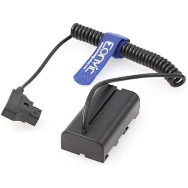 Imagem de Eonvic Adaptador de bateria D-Tap para NP-F550 F570 F750 F970 F970 cabo enrolado para monitor Sony NP Series
