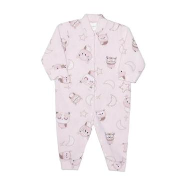 Imagem de Macacão Bebê Feminino Dedeka Soft Corujinha Rosa Claro 2461-Feminino