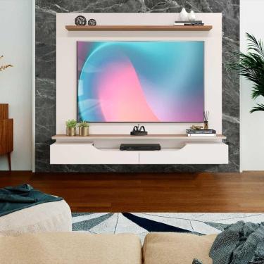 Imagem de Painel Grande Para TV Até 60 Polegadas Off White Freijó Louise Shop JM