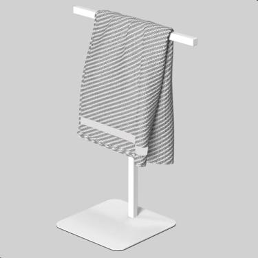 Imagem de UNIDAS STORE, Porta Toalha Lavabo Branco de Bancada Suporte Toalha Nice