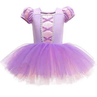 Imagem de MYRISAM Collant de princesa para meninas, balé, dança, tutu, saia, bailarina, aniversário, fantasia, fantasia de Halloween, 006 Sofia, 5-6 Anos