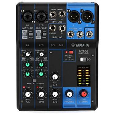 Imagem de Yamaha Misturador estéreo compacto MG06 de 6 entradas