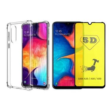Imagem de Capinha Antichoque + Película Gel 5D Para Samsung Galaxy A50 - HRebros