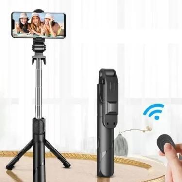 Imagem de Pau Selfie E Tripé Controle Bluetooth Sem Fio Compatível iOS, Android 