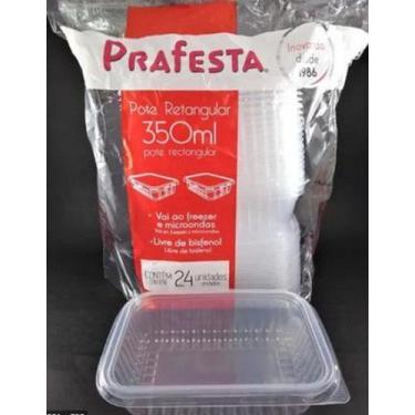 Imagem de Pote prafesta ret 350 ml com tampa c/24 unidades