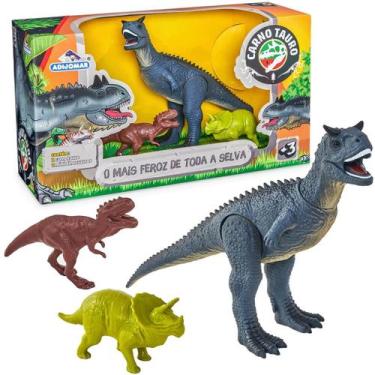Imagem de Carnotauro De Vinil Grande Com 2 Dinossauros - Adijomar